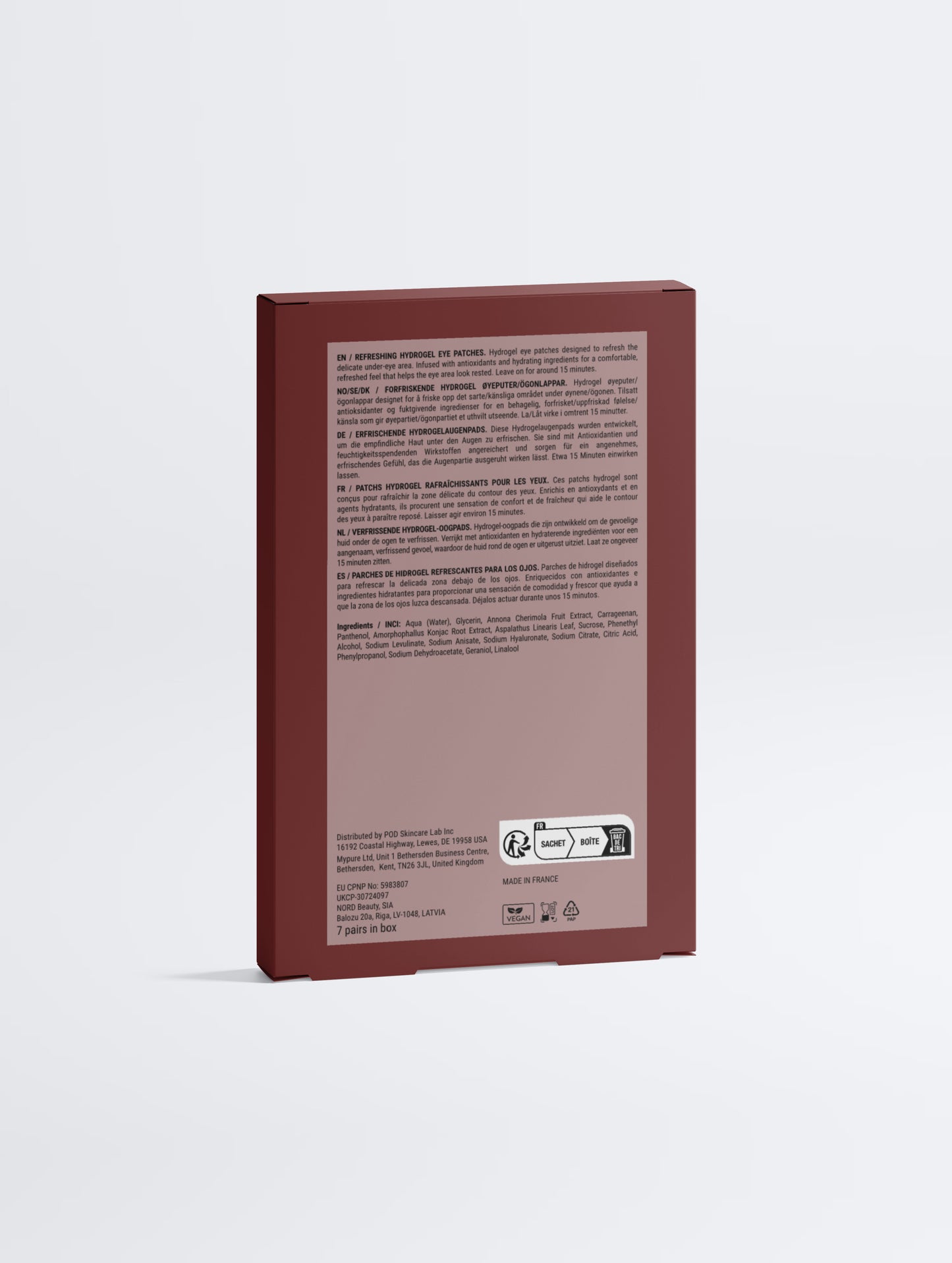 Anti-Fatigue Hydrogel Eye Patches
