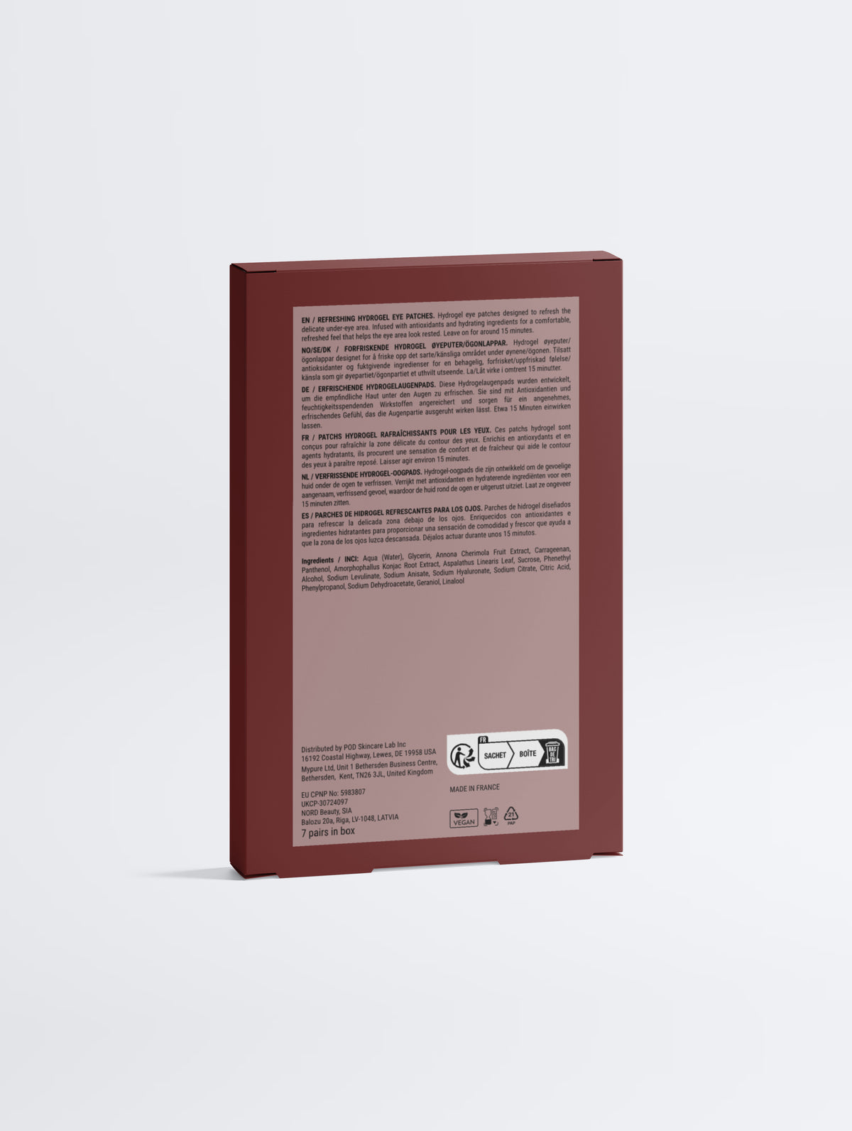7 pairs Hydrating Hydrogel Eye Patches